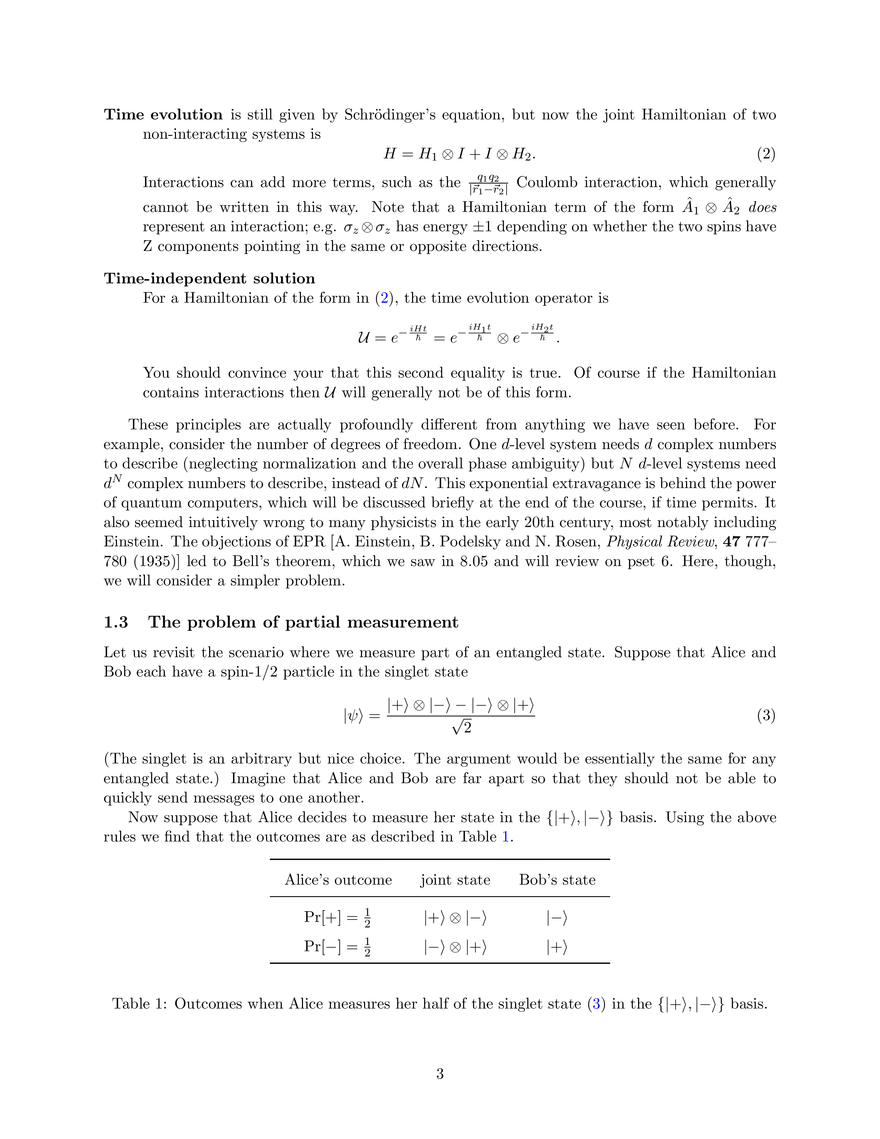 Chapter 3: Entanglement, Density Matrices, and Decoherence - Page 13
