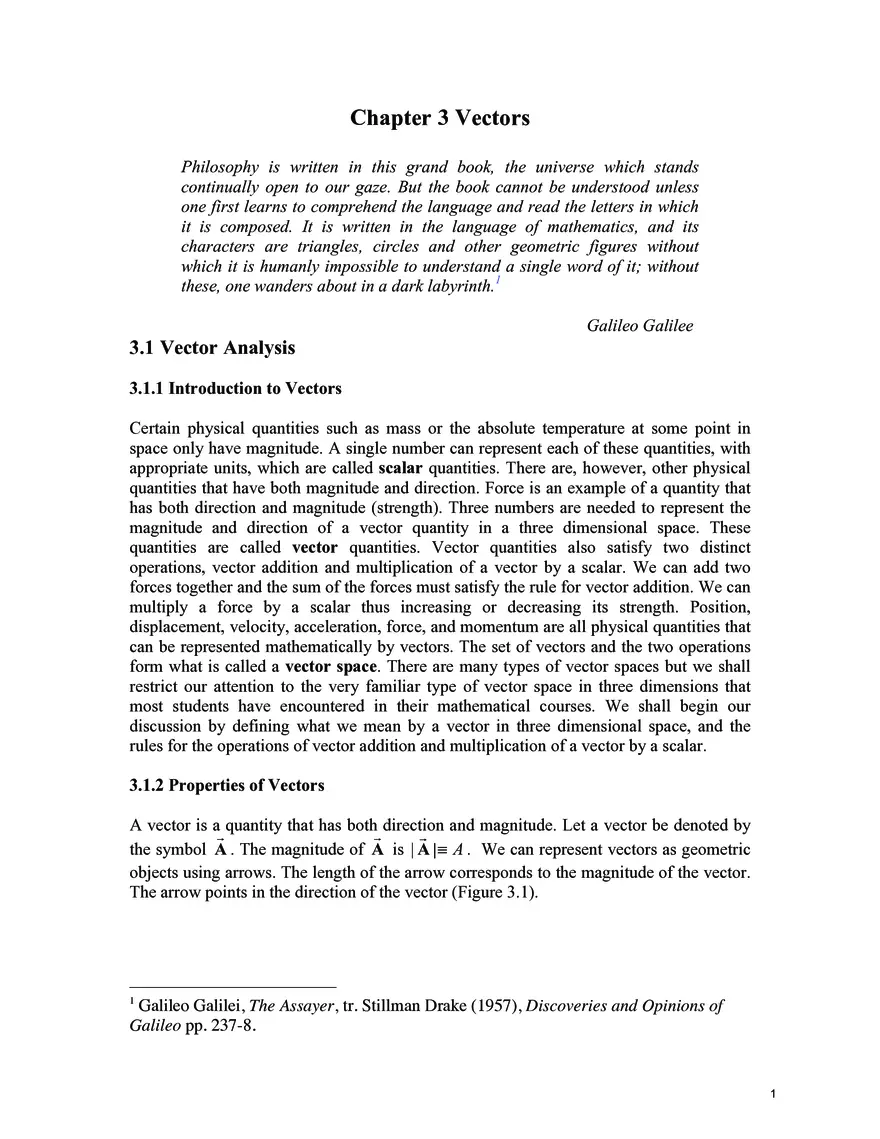 8.01SC Chapter 3: Vectors - Page 1