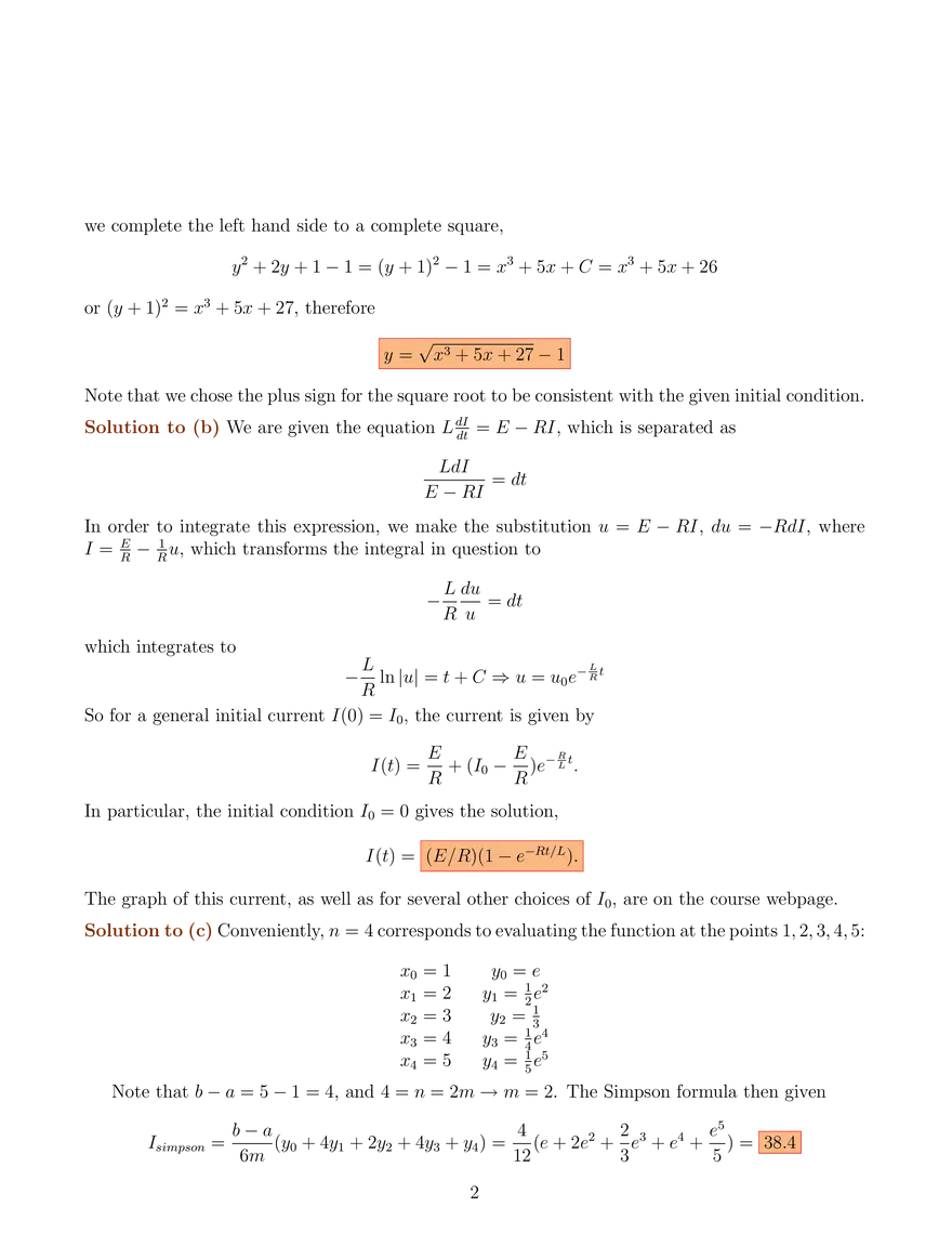 Solutions to Problem Set 5 - Page 2
