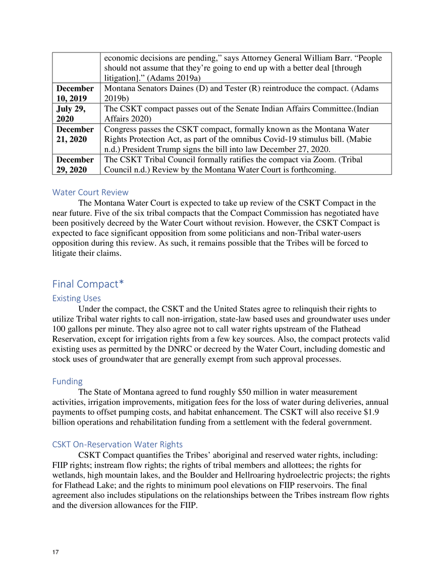 The Confederated Salish and Kootenai Tribes – State of Montana Water Compact - Page 9