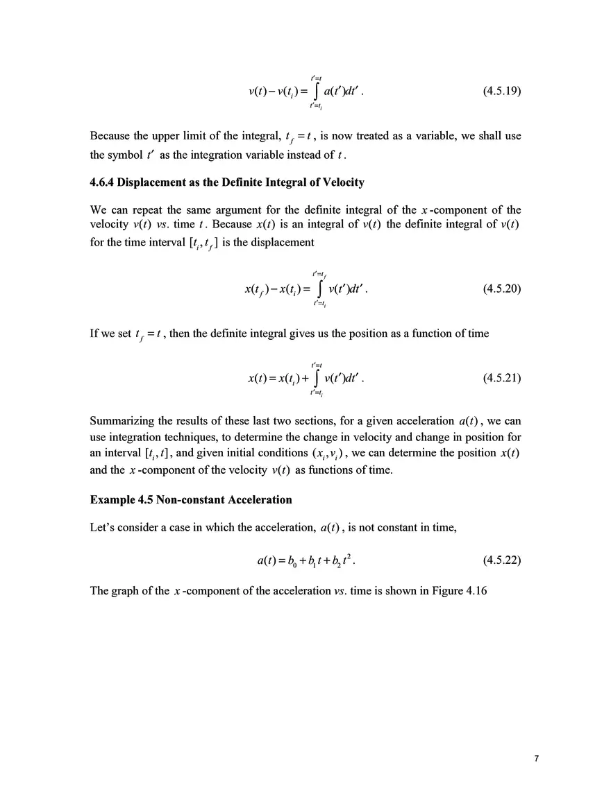 8.01SC Classical Mechanics, Chapter 4.6: One Dimensional Kinematics and Integration - Page 8