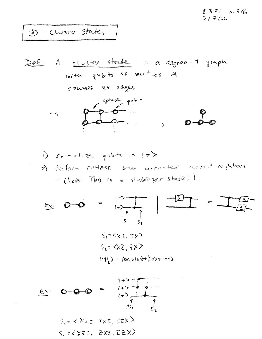 Lecture 8: Cluster Model of QC - Page 6