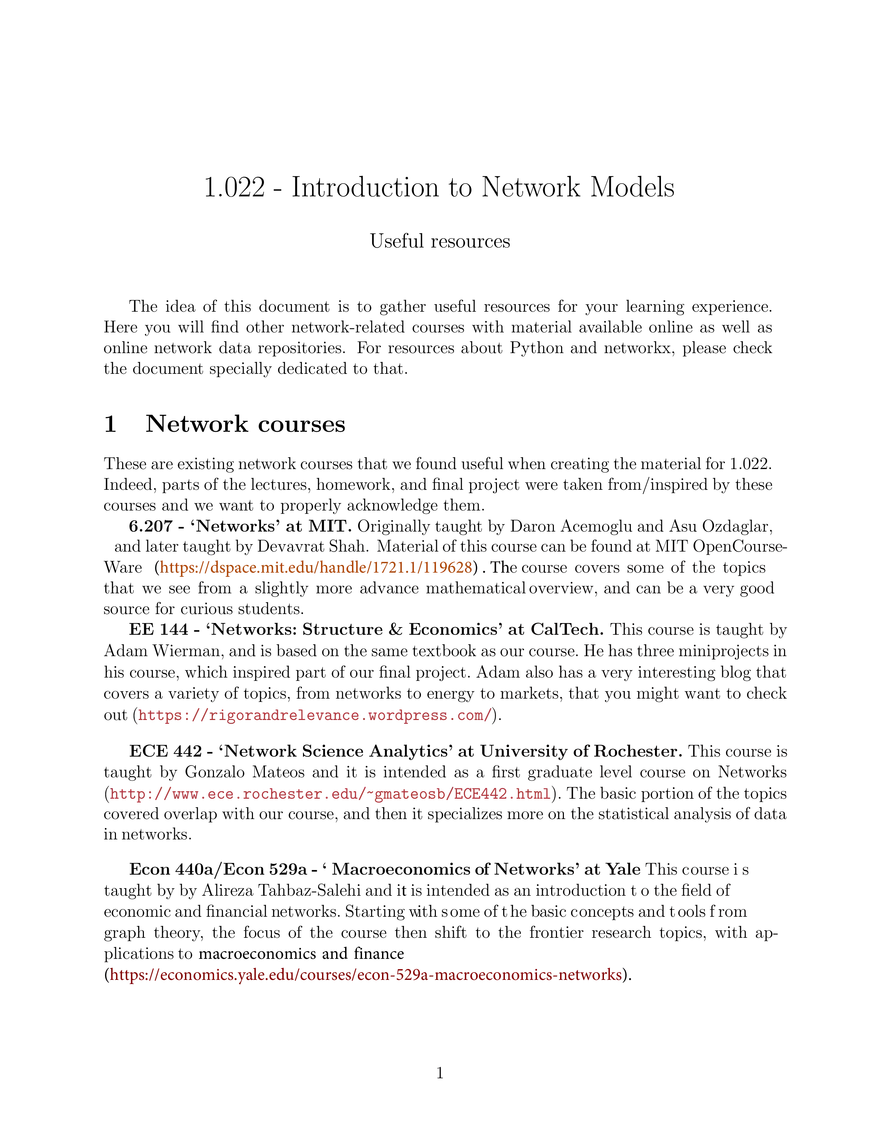 1.022 Useful Resources - Page 1