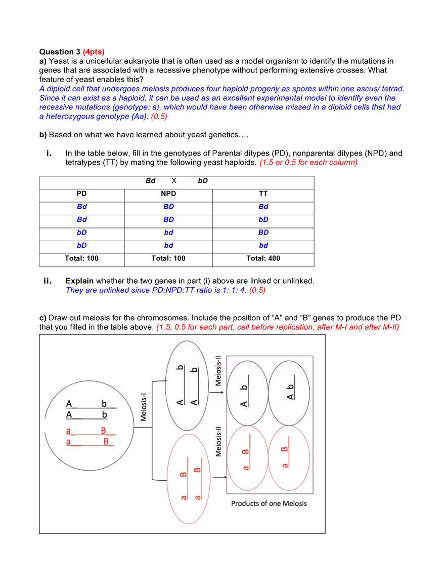 7.016 Introductory Biology: Assignment 4 Solutions - Page 3