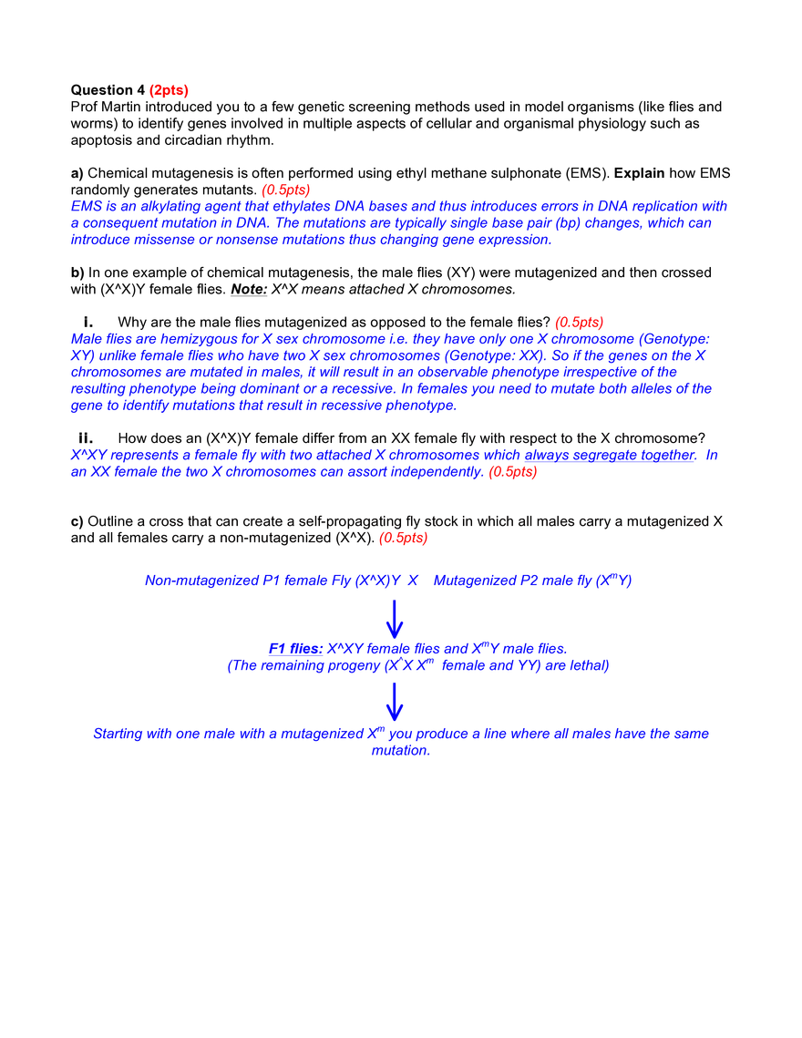 7.016 Introductory Biology: Assignment 4 Solutions - Page 4
