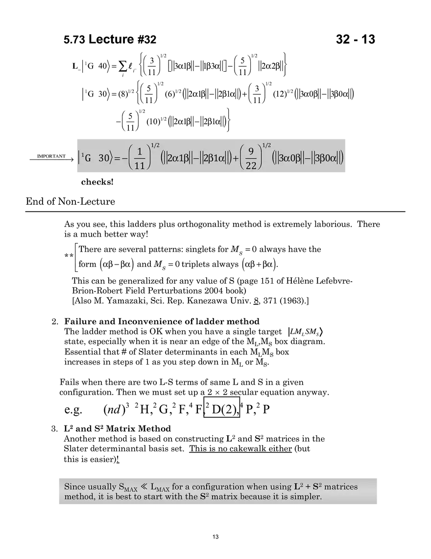 5.73 Lecture 32: Configurations and Resultant L–S–J “Terms” (States) - Page 5