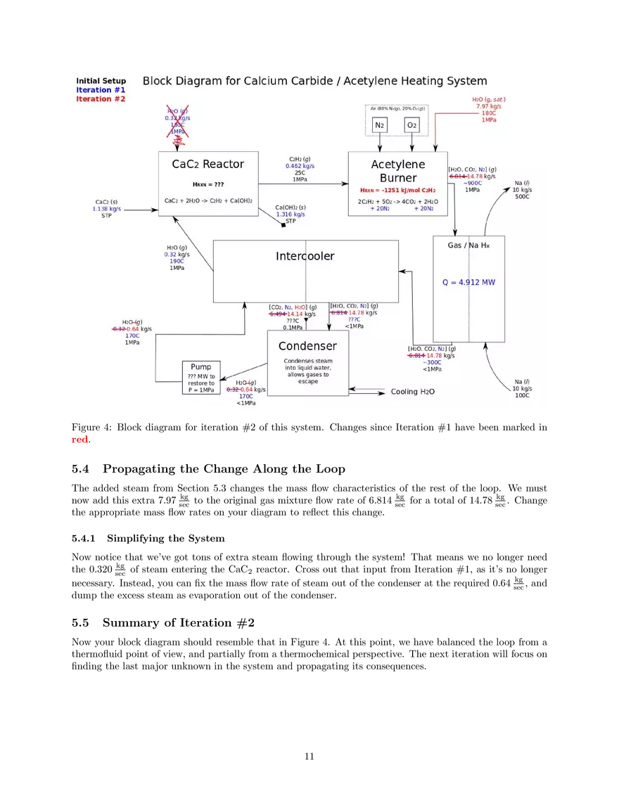Calculations for Calcium Carbide/ Acetylene Reactor Block Diagram (Class Example) - Page 3