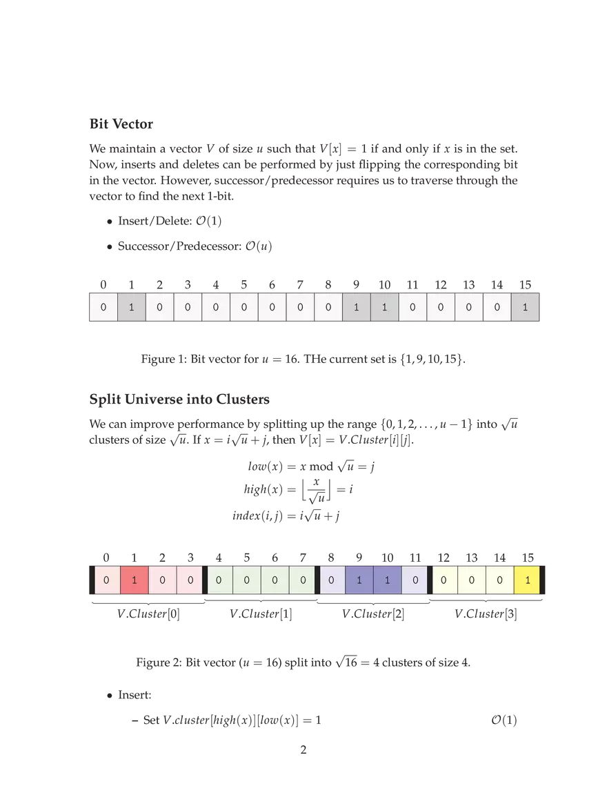 Lecture 4: Divide and Conquer: Van Emde Boas Trees - Page 2