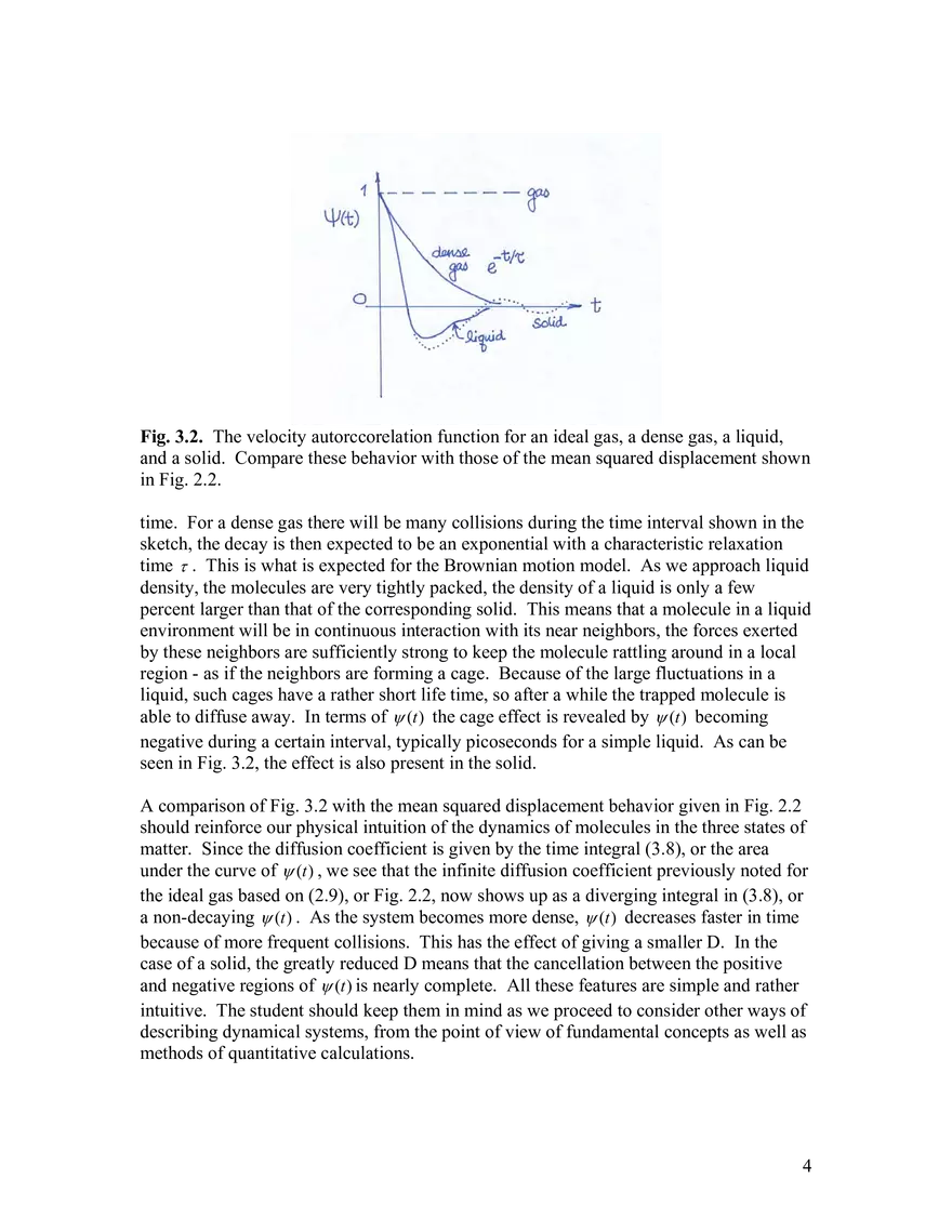 Diffusion and the Velocity Autocorrelation - Green-Kubo Relations - Page 4