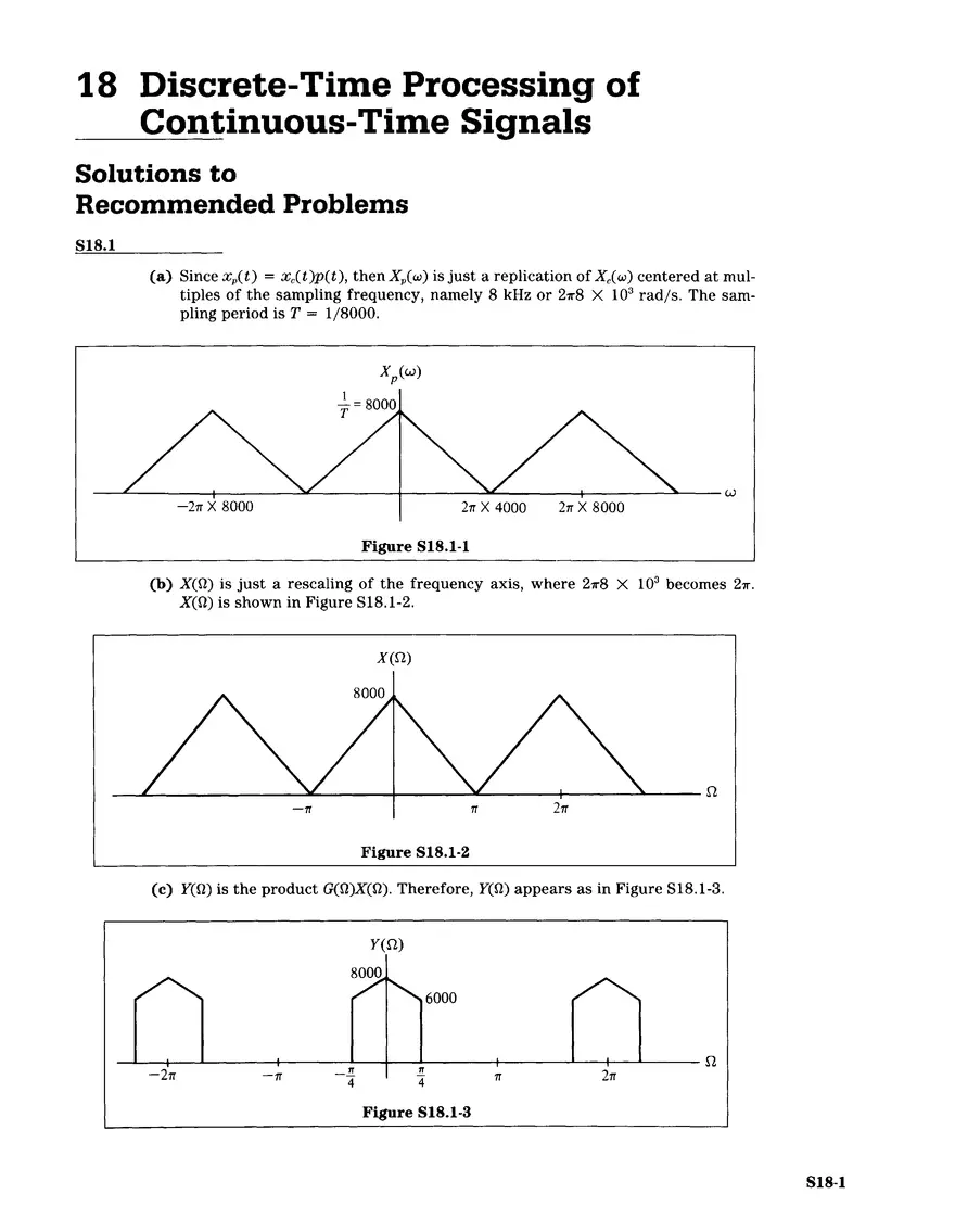 Problem Set Solution 18: Discrete-Time Processing of Continuous-Time Signals - Page 1