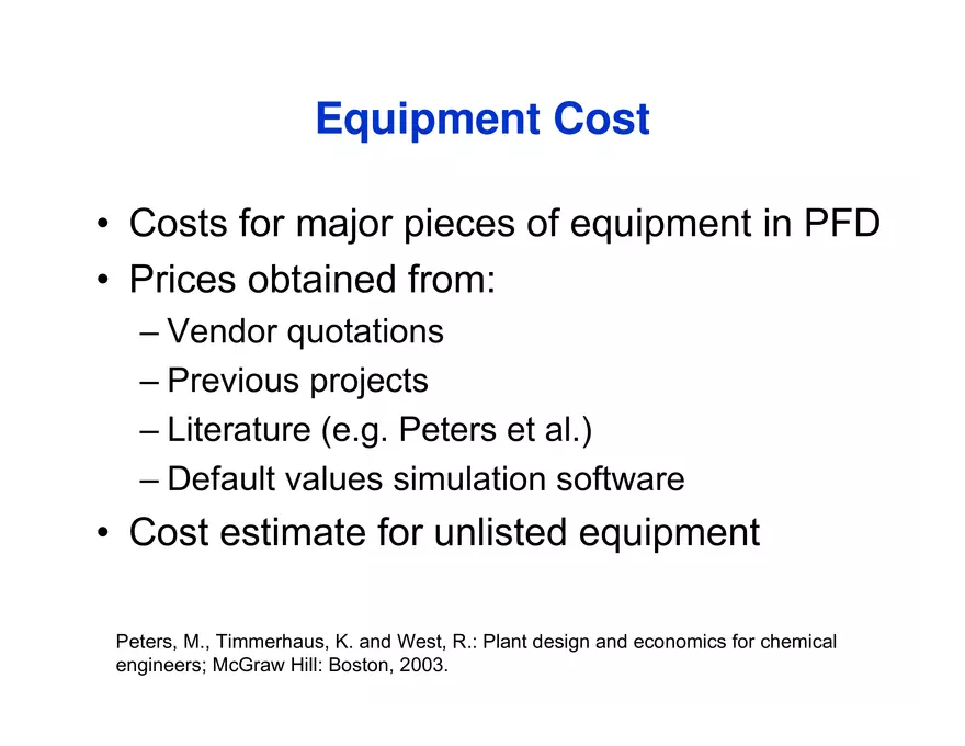 Process Synthesis, Analysis and Simulation - Page 9