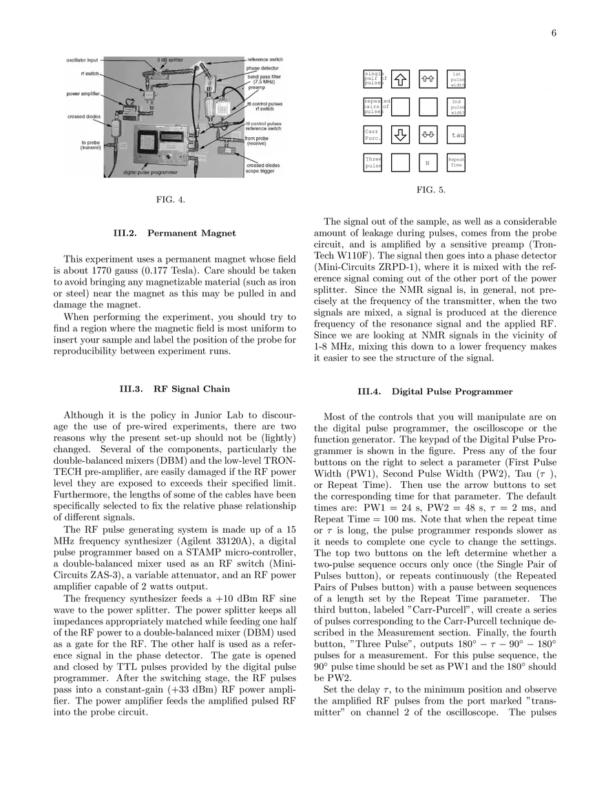 Pulsed Nuclear Magnetic Resonance: Spin Echoes (Lab Guide) - Page 10