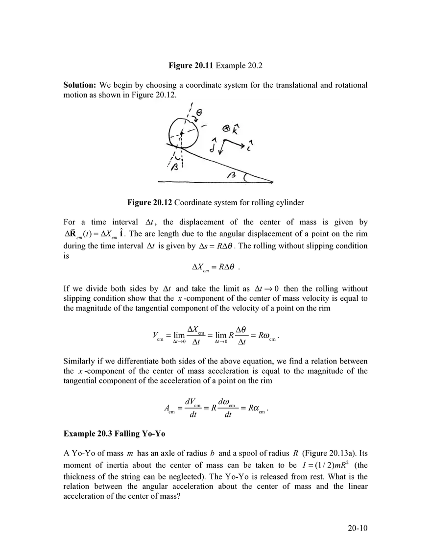 8.01SC Chapter 20: Rigid Body - Translation and Rotational Motion Kinematics for Fixed Axis Rotation - Page 23