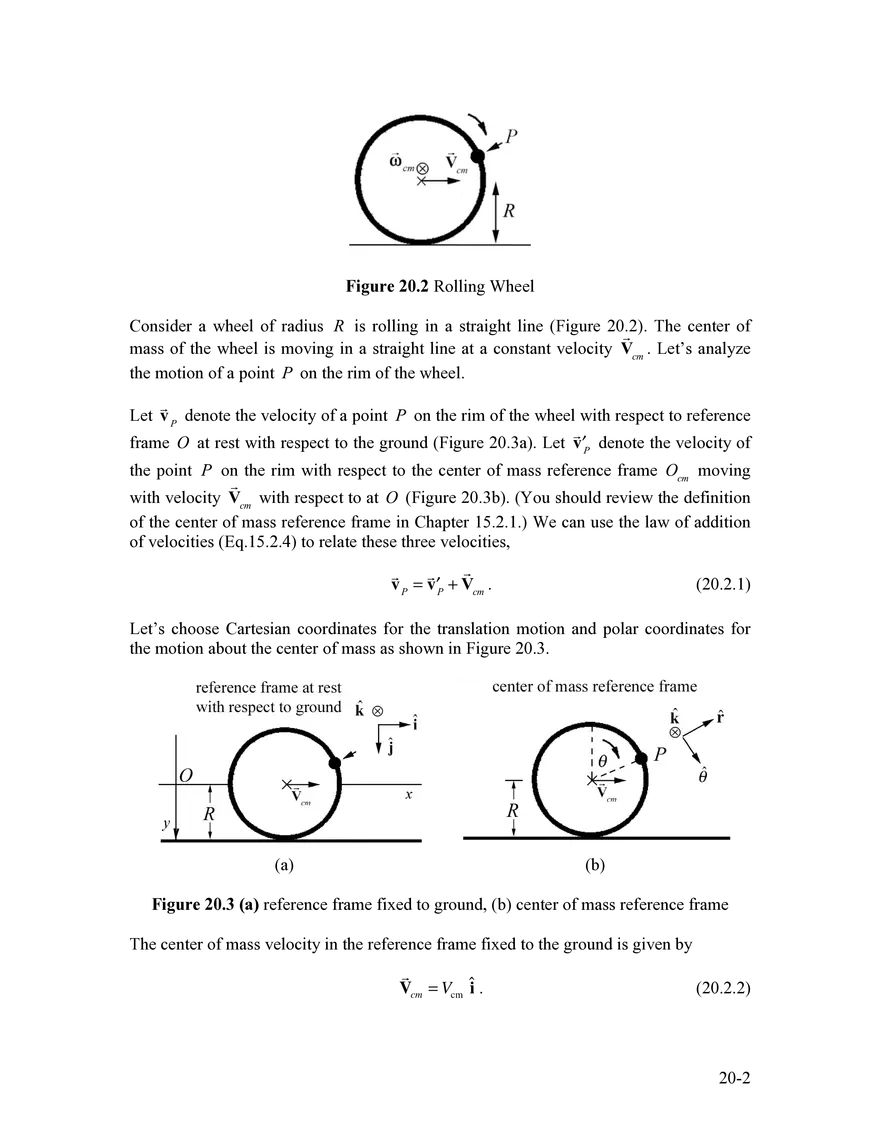 8.01SC Chapter 20: Rigid Body - Translation and Rotational Motion Kinematics for Fixed Axis Rotation - Page 2