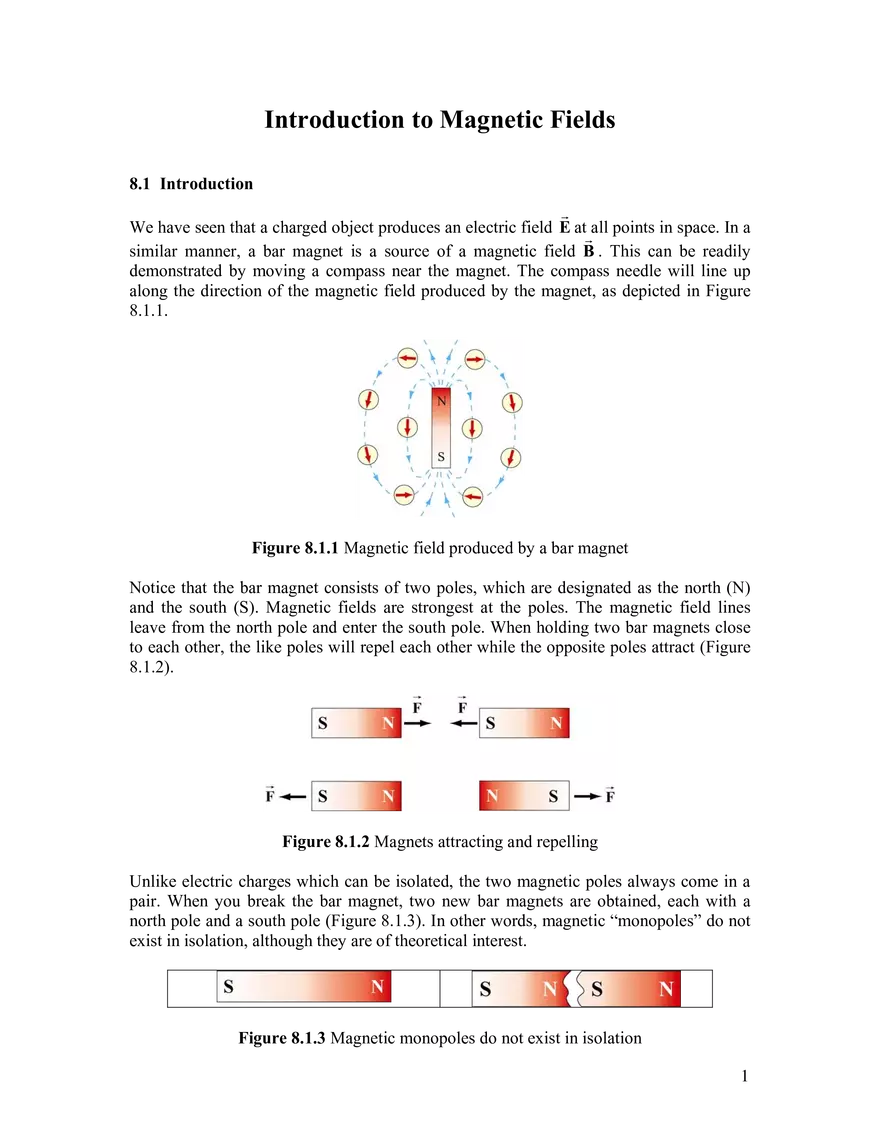 Introduction to Magnetic Fields - Page 1
