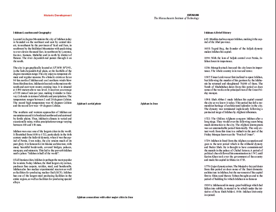 ISFAHAN: Historic Development - Page 1