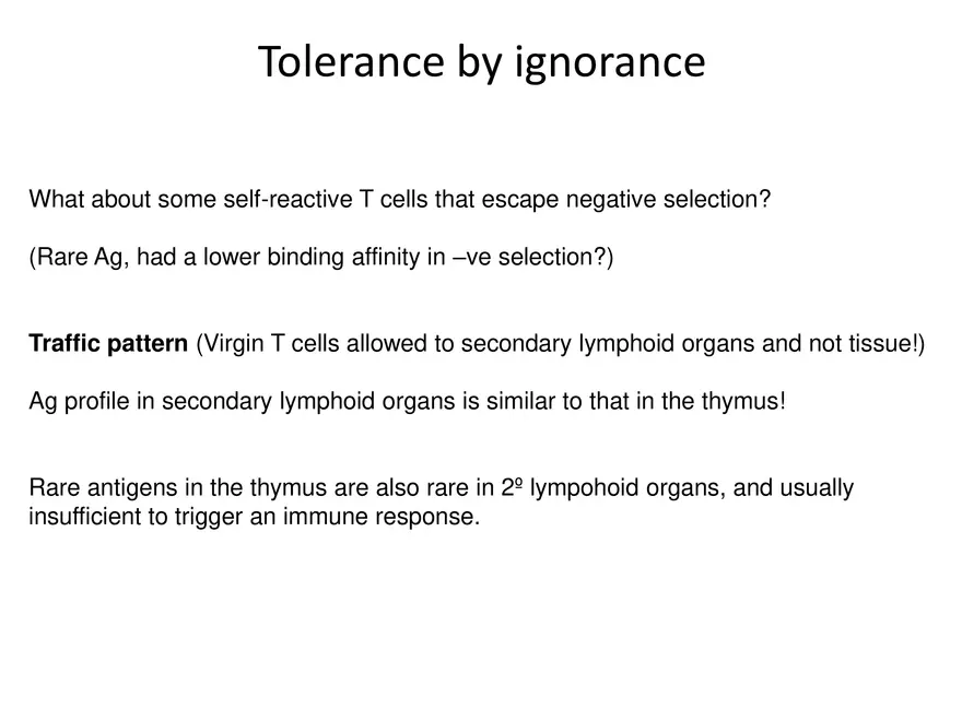 Self Tolerance and MHC Restriction - Page 16