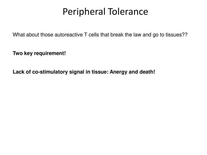 Self Tolerance and MHC Restriction - Page 4