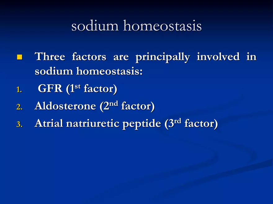 Sodium Homeostasis - Page 23