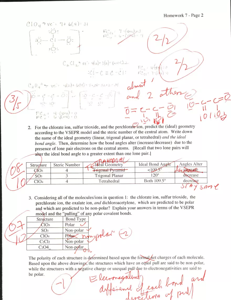 Lewis Structures Homework 7 - Page 2