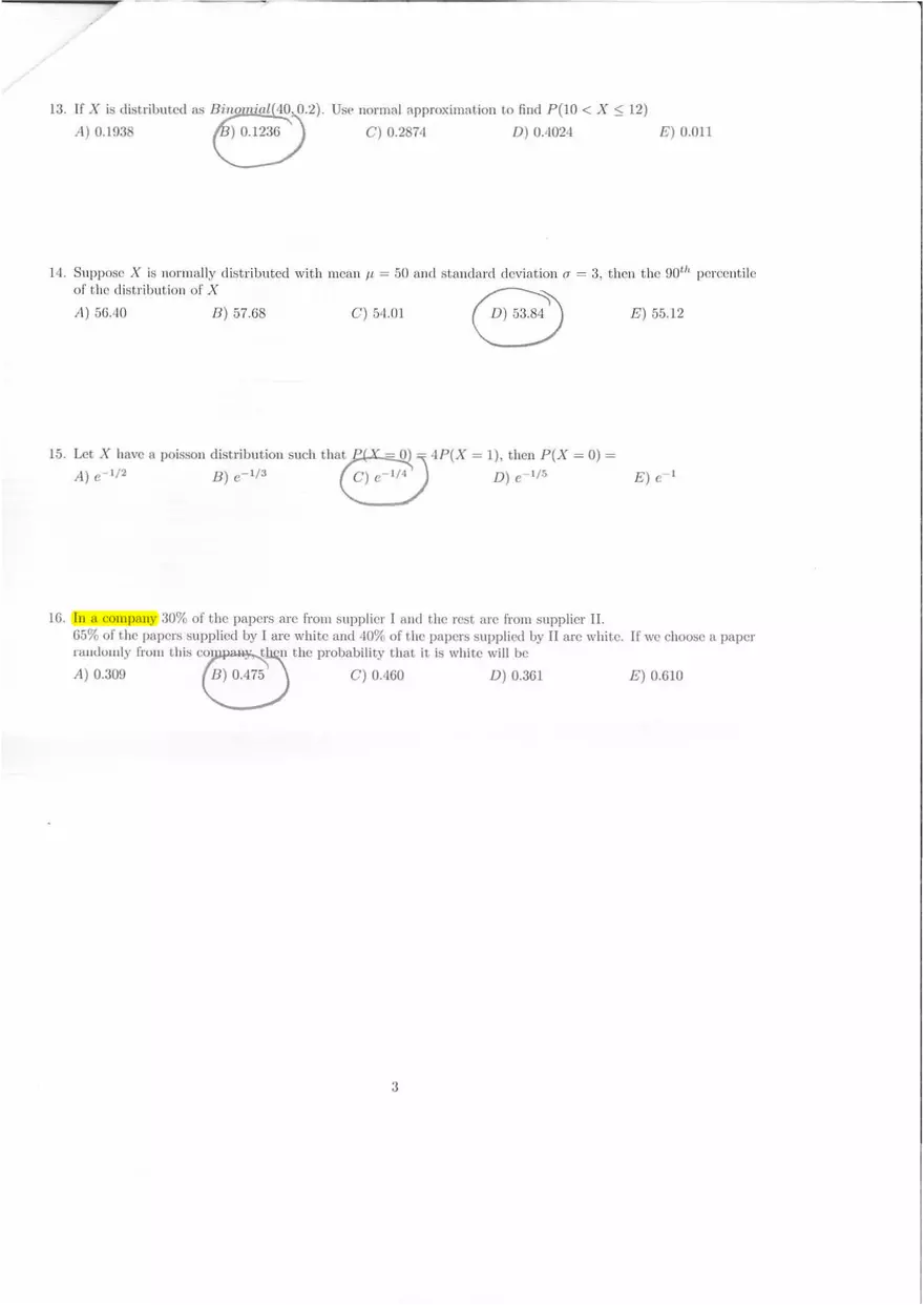 Math Second Exam 2020 - Page 3