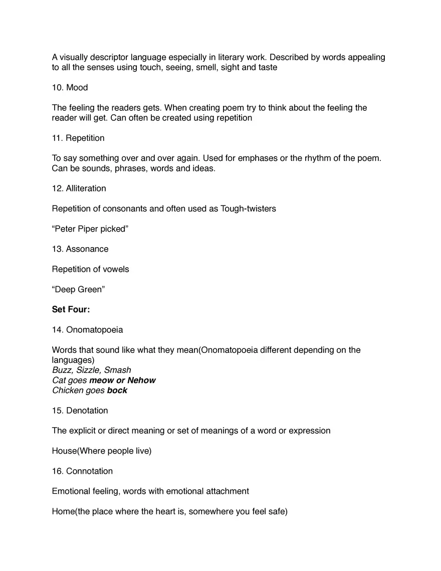 Poetry Study Guide - Page 2