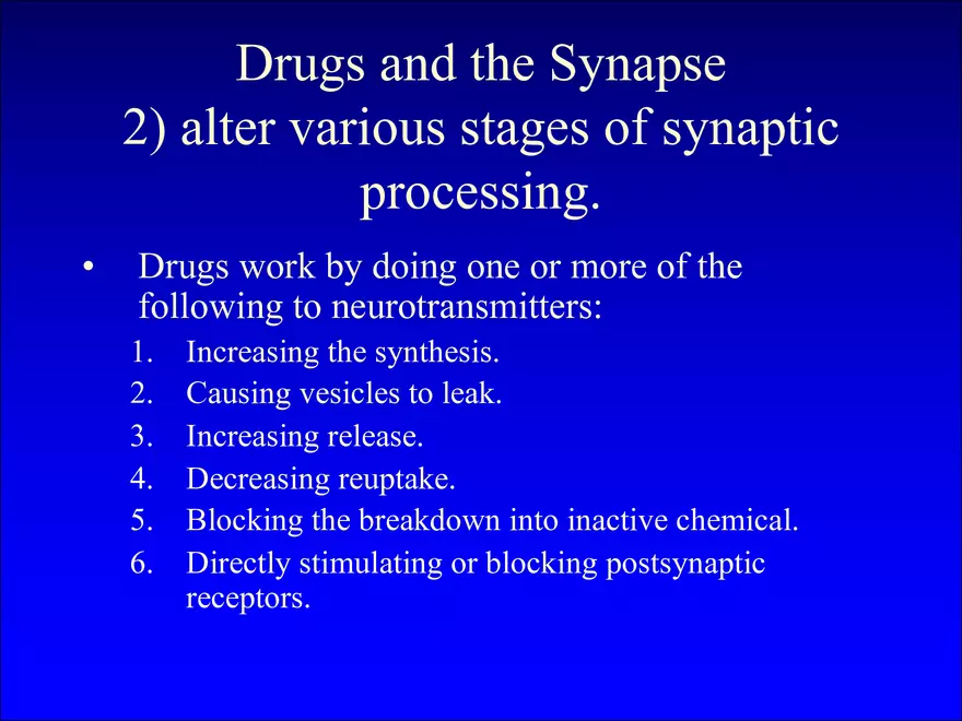 Synapses and Neurotransmitters - Page 7