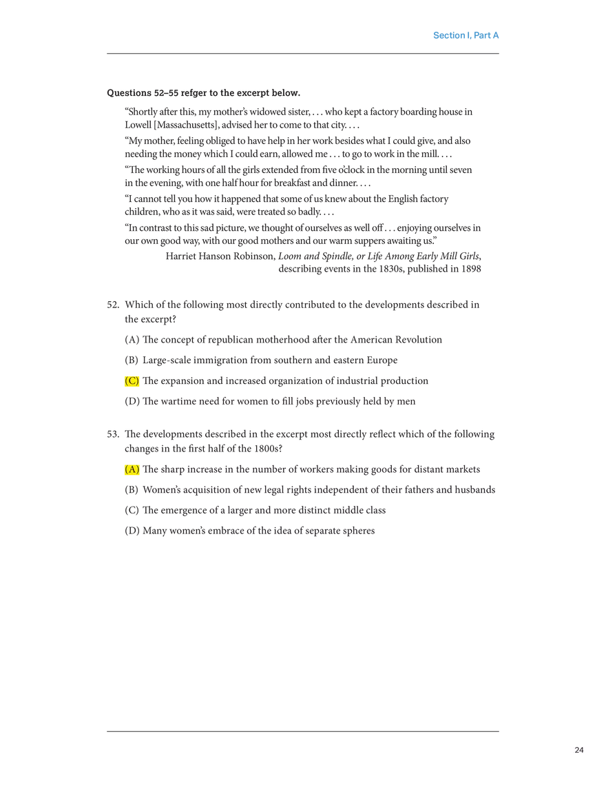 United States History Practice Exam - Page 12