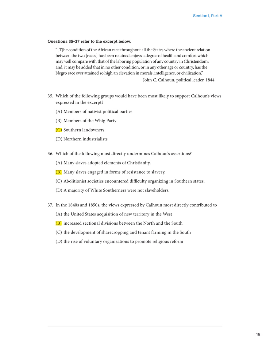 United States History Practice Exam - Page 6