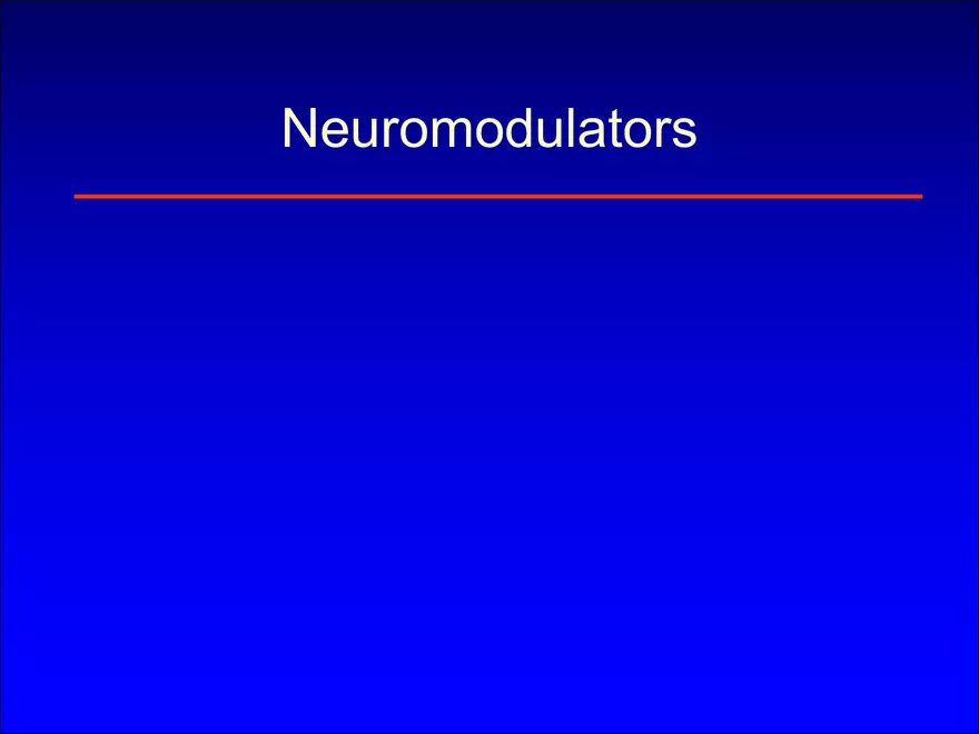 Neuromodulators - Page 1