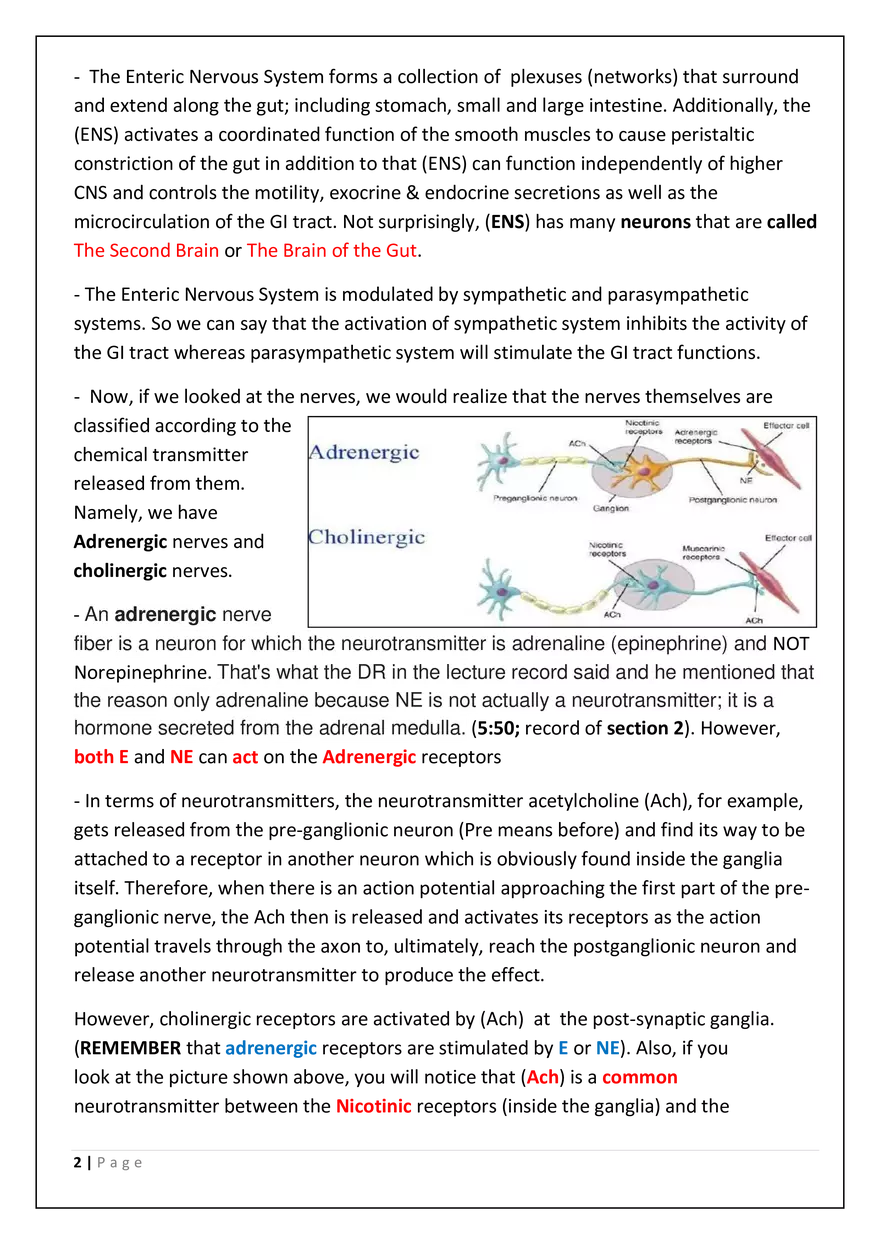 The Autonomic Nervous System (ANS) - Page 2