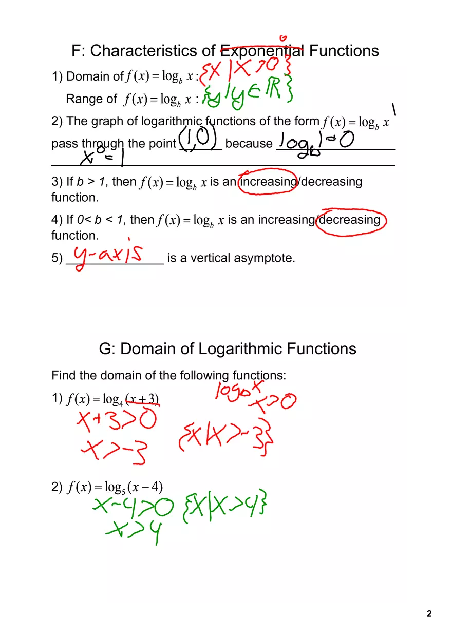 Inverse Properties of Logarithms - Page 2