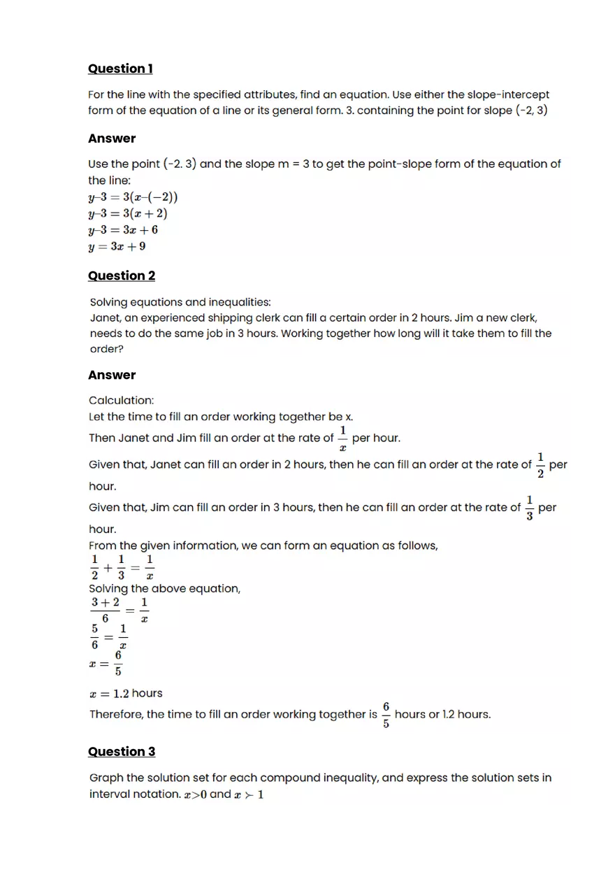 Equations, expressions, and inequalitie #4 - Questions and Answers - Page 1