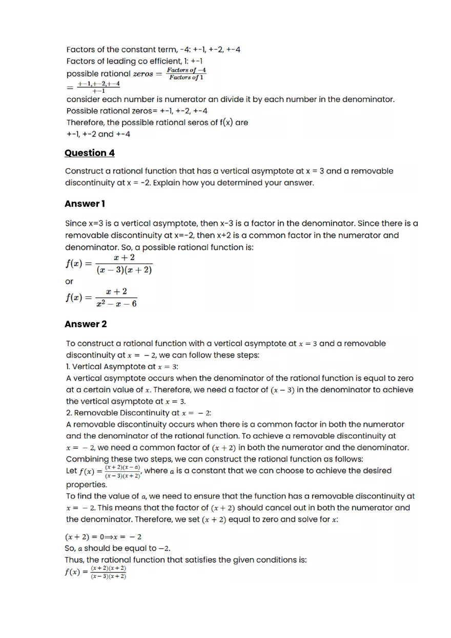Rational functions #1 - Questions and Answers - Page 3