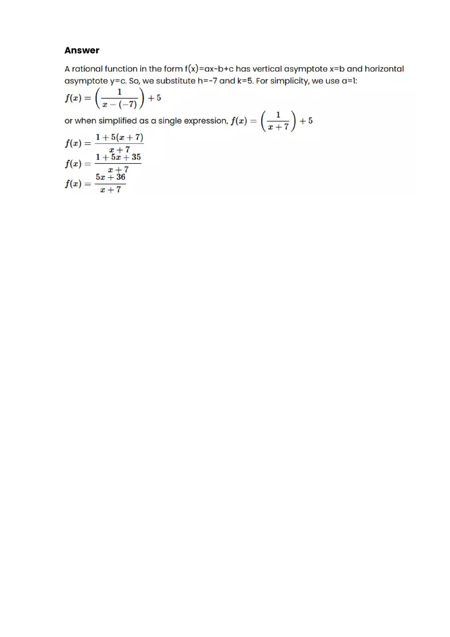 Rational functions #1 - Questions and Answers - Page 5