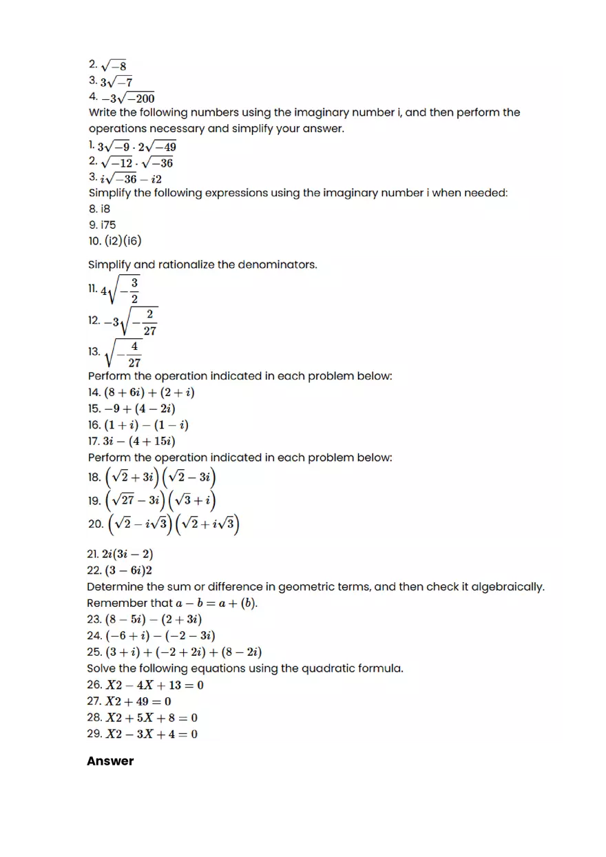 Equations, expressions, and inequalitie #8 - Questions and Answers - Page 2