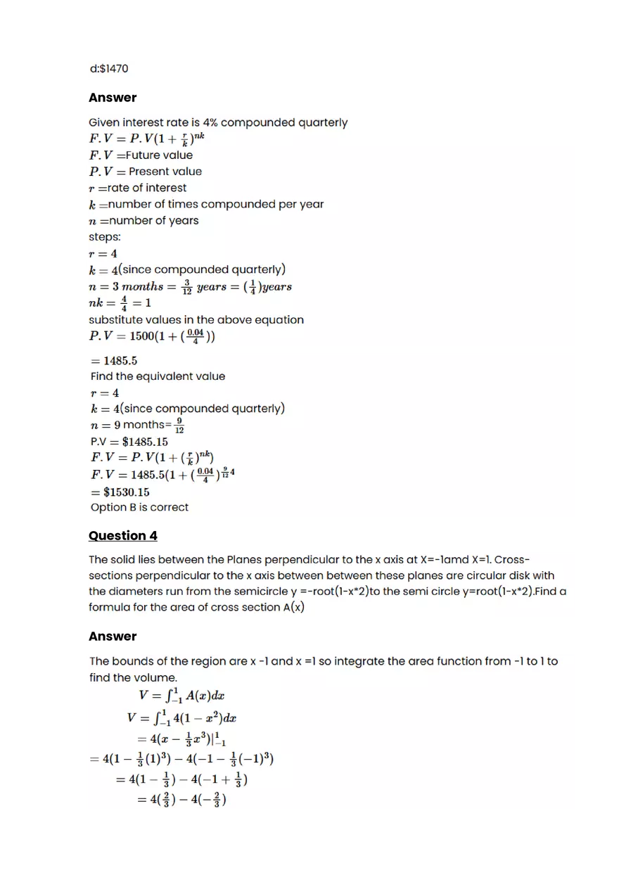 Upper Level Math #1 - Questions and Answers - Page 2