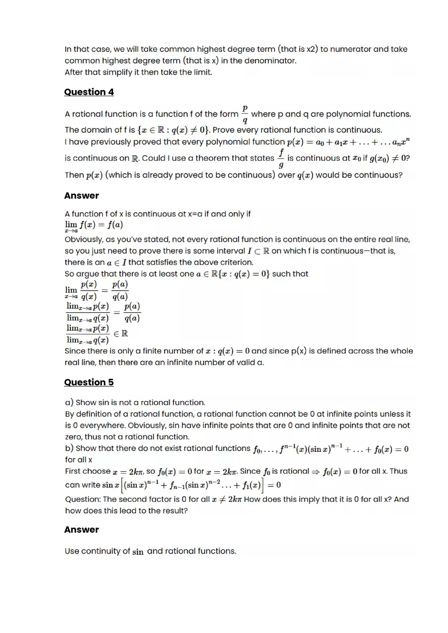 Rational functions #5 - Questions and Answers - Page 2
