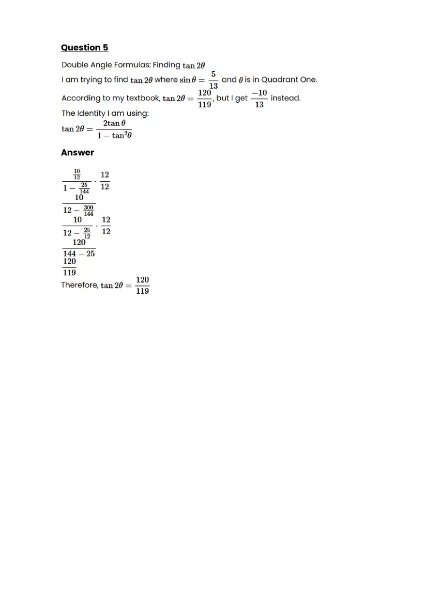Trigonometric equations and identities #7 - Questions and Answers - Page 3