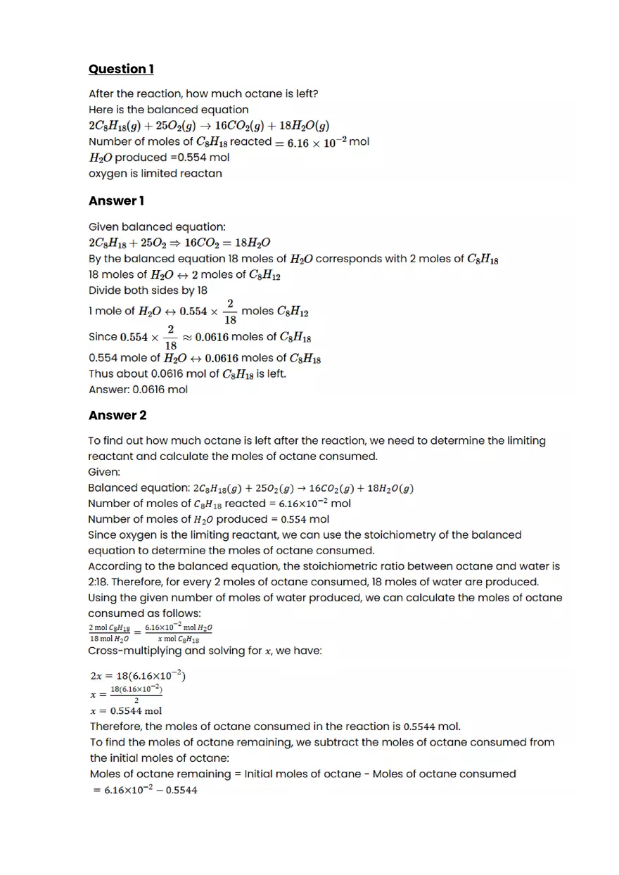 Various Math #1 - Q&A - Page 1