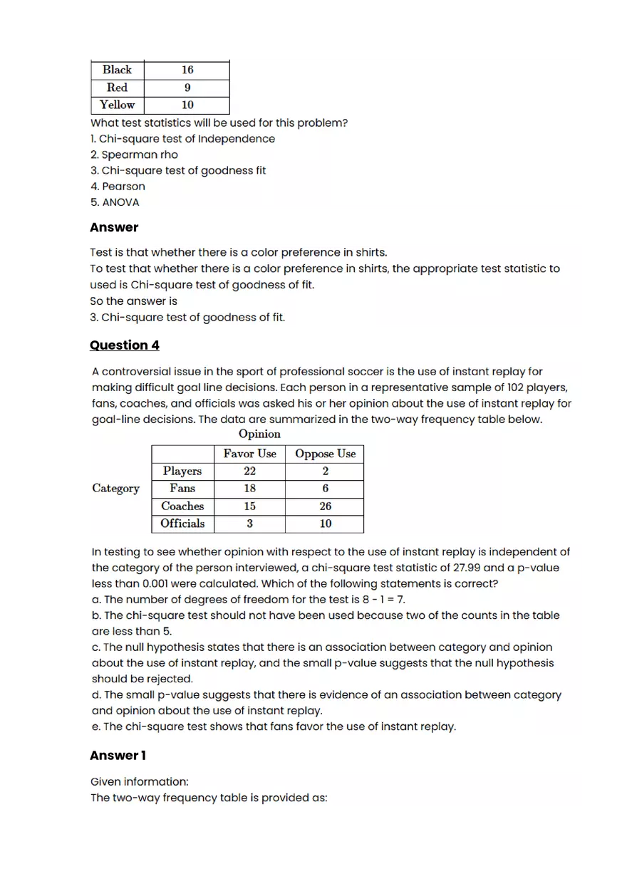 Chi-square tests #1 - Questions and Answers - Page 2