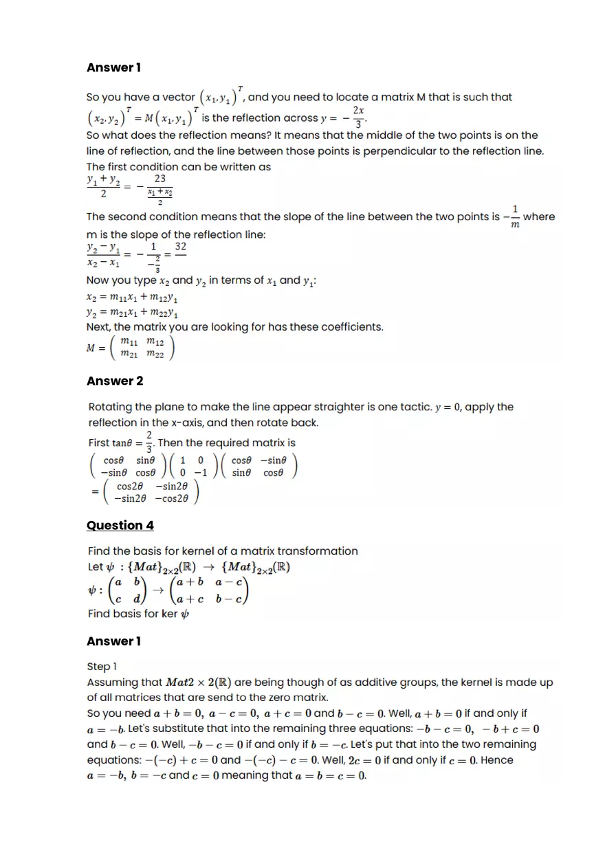 Matrix transformations #5 - Questions and Answers - Page 3
