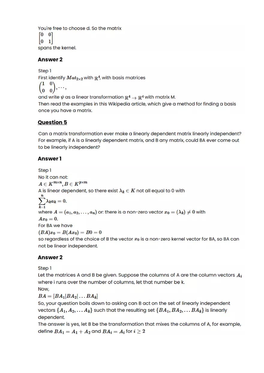 Matrix transformations #5 - Questions and Answers - Page 4