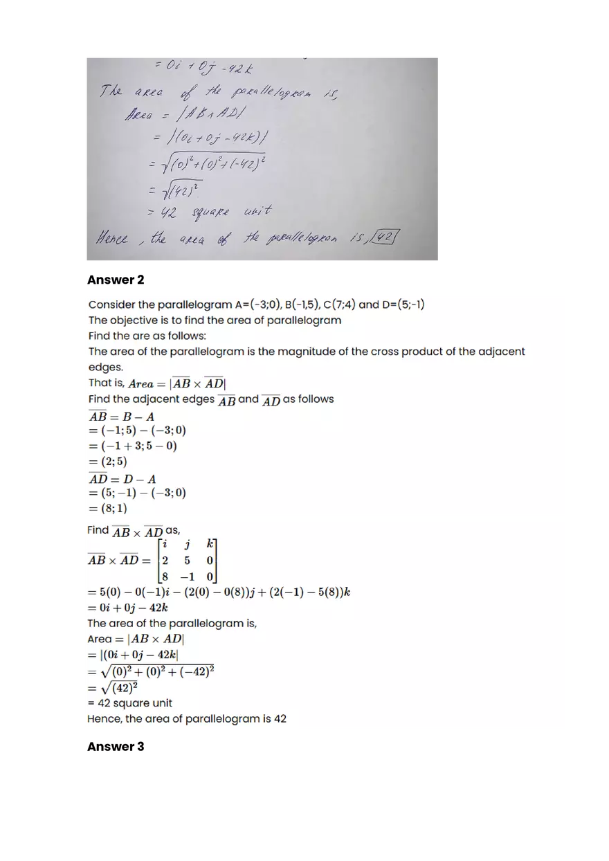 Parametric equations, polar coordinates, and vector-valued functions #3 - Questions and Answers - Page 2