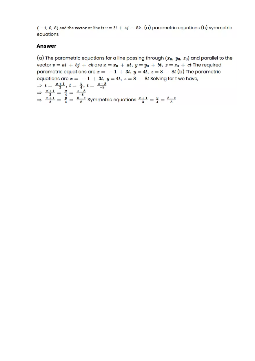 Parametric equations, polar coordinates, and vector-valued functions #3 - Questions and Answers - Page 5