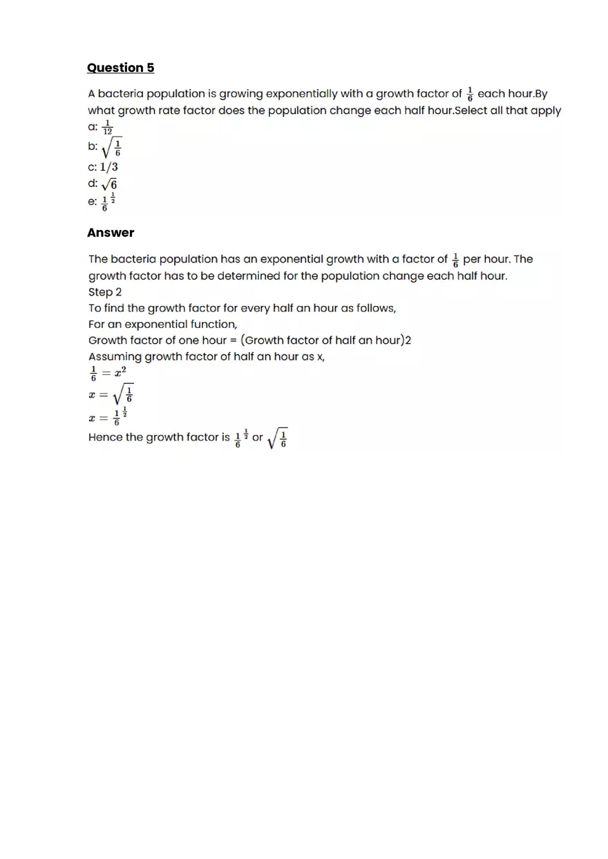 Exponential growth and decay #8 - Questions and Answers - Page 4