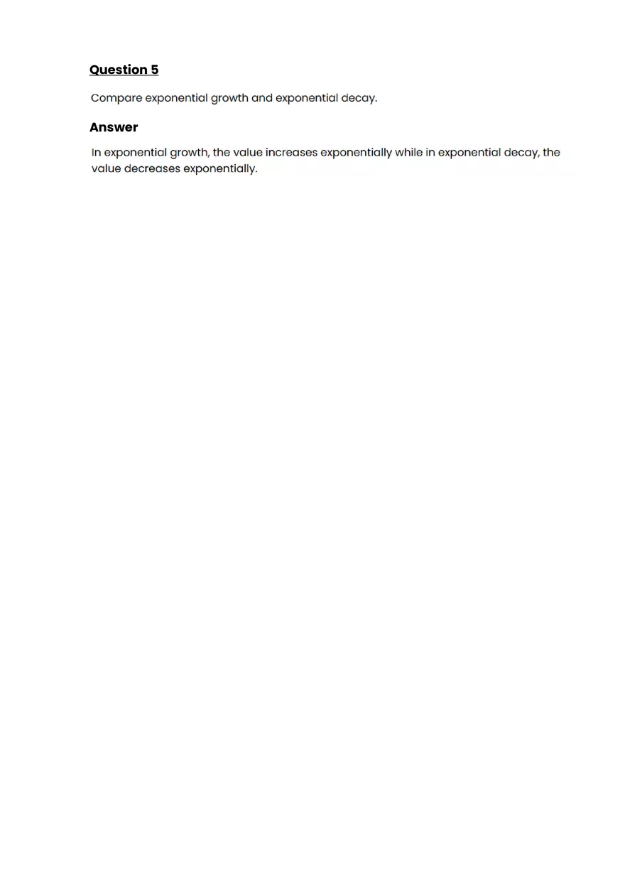 Exponential growth and decay #5 - Questions and Answers - Page 2
