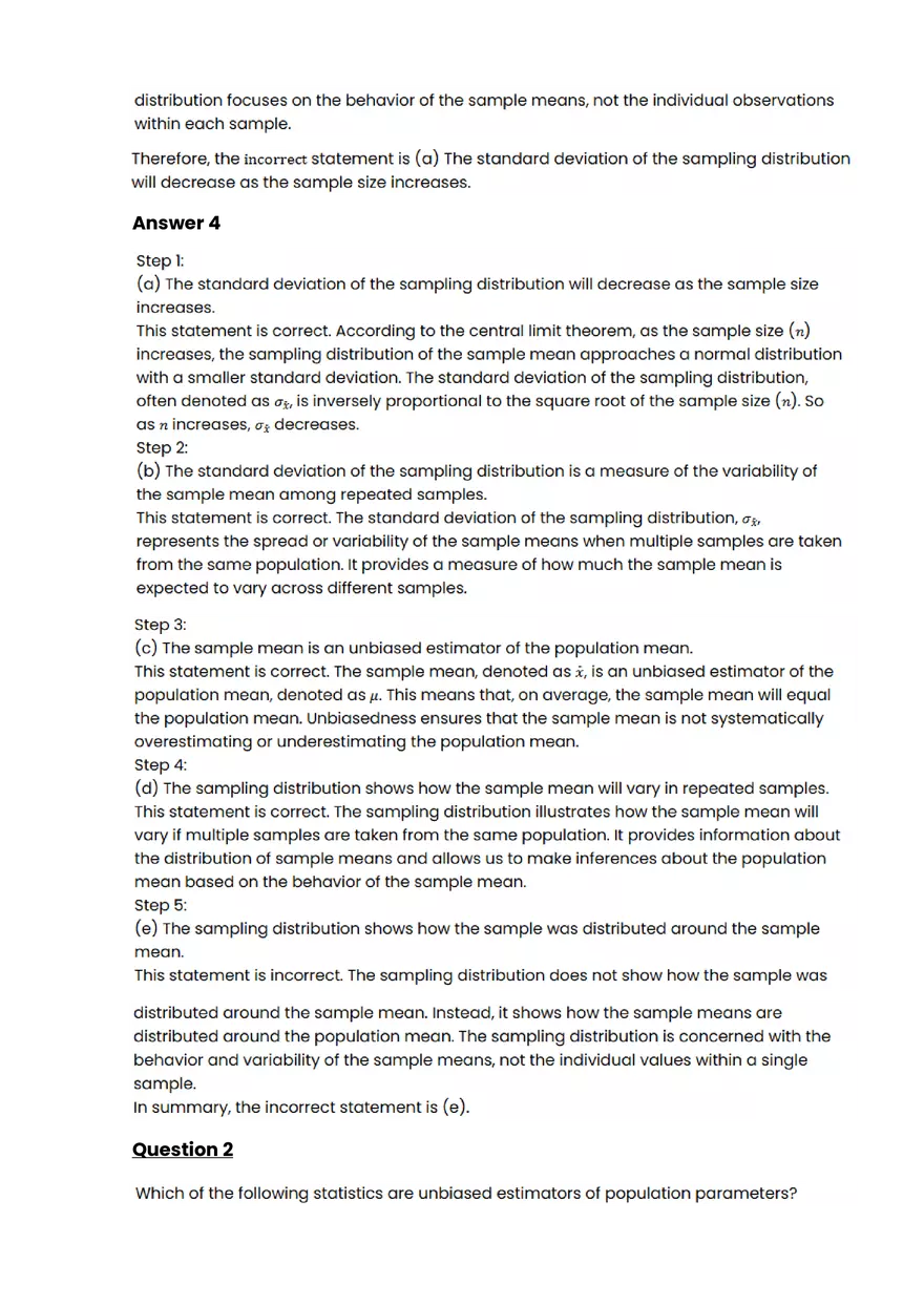 Sampling distributions #2 - Questions and Answers - Page 3