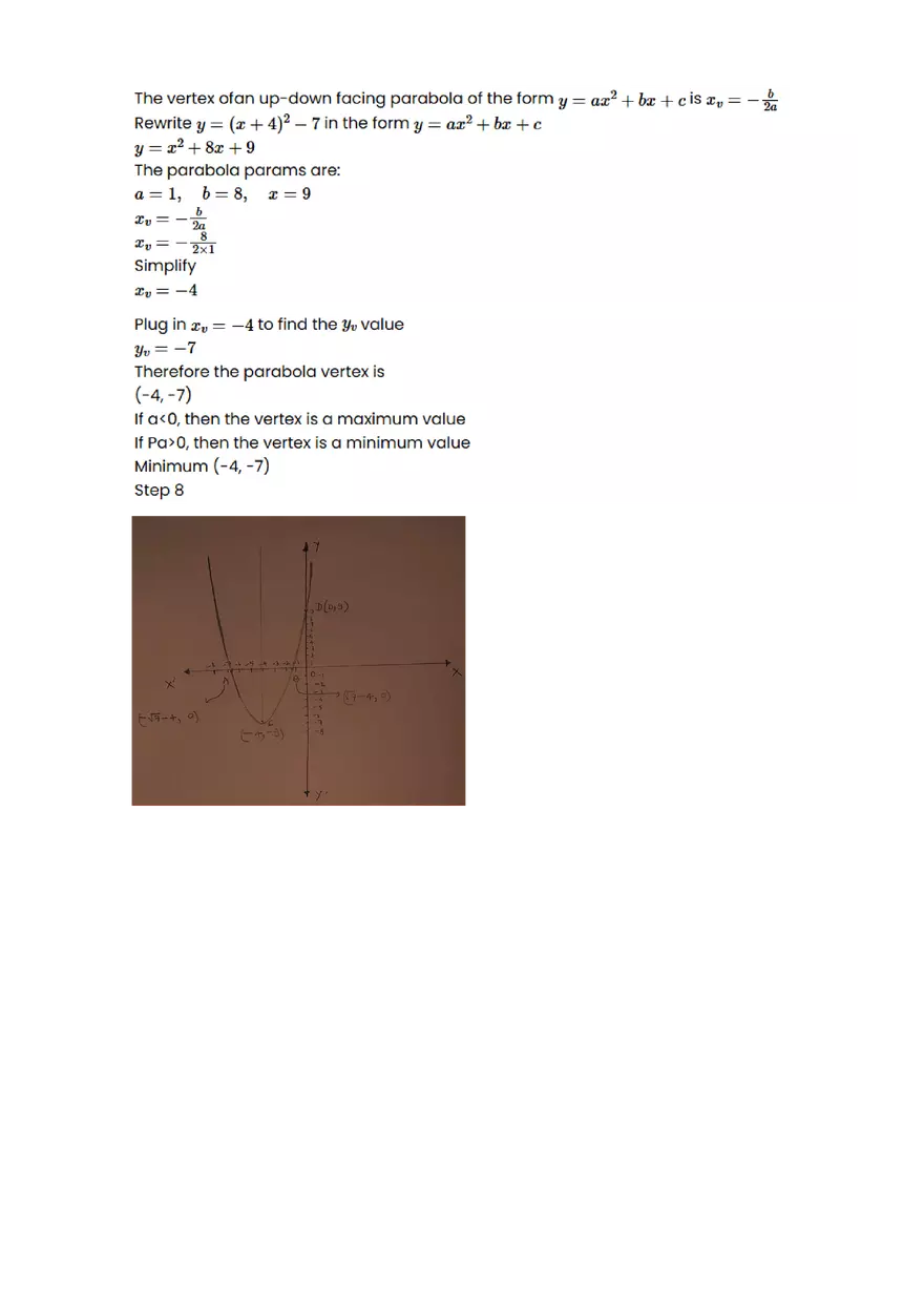 Quadratic function and equation #11 - Questions and Answers - Page 8