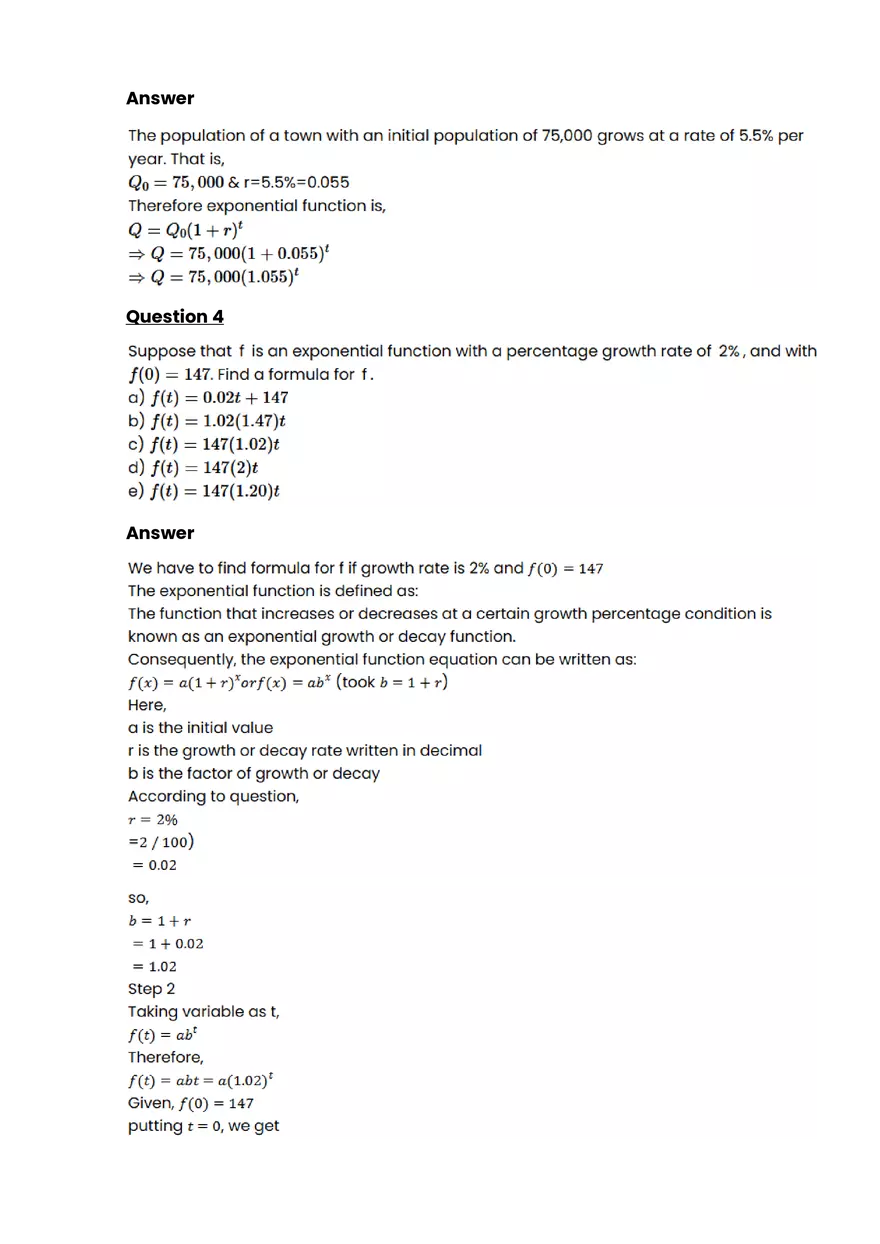 Exponential growth and decay #9 - Questions and Answers - Page 2